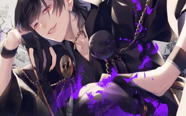 katana chain smile Tsurumaru Kuninaga Anime Touken Ranbu HD Desktop Wallpaper | Background Image