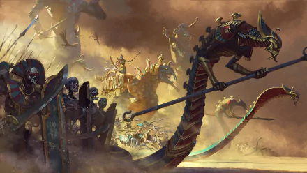 shield sword warrior skeleton undead video game Total War: Warhammer HD Desktop Wallpaper | Background Image