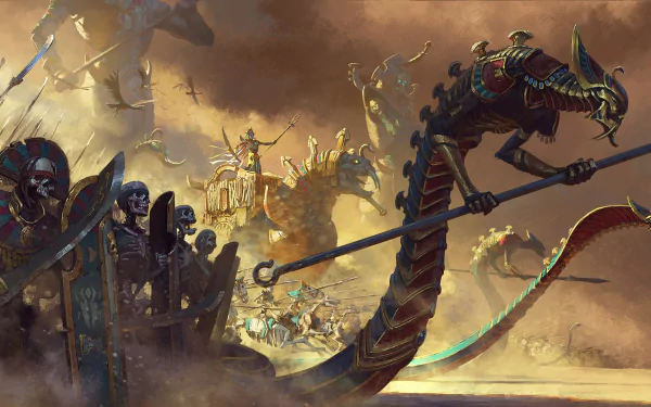 shield sword warrior skeleton undead video game Total War: Warhammer HD Desktop Wallpaper | Background Image