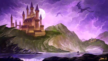 fantasy castle HD Desktop Wallpaper | Background Image