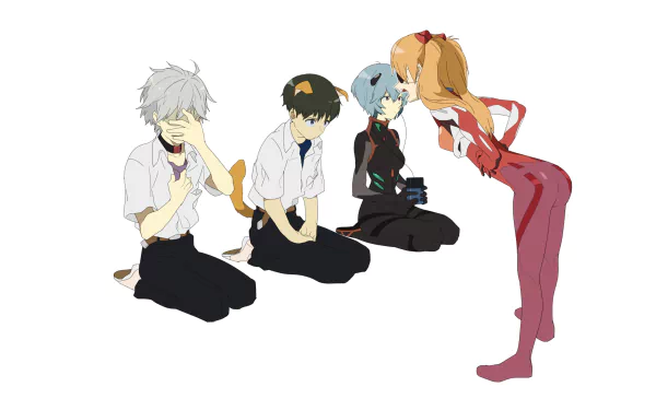 Asuka Langley Sohryu Rei Ayanami Kaworu Nagisa Shinji Ikari Neon Genesis Evangelion Anime Evangelion: 3.0 You Can (Not) Redo HD Desktop Wallpaper | Background Image
