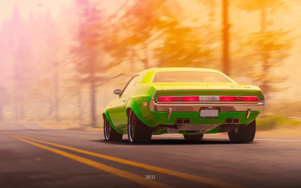 green car Dodge Dodge Challenger video game The Crew 2 HD Desktop Wallpaper | Background Image