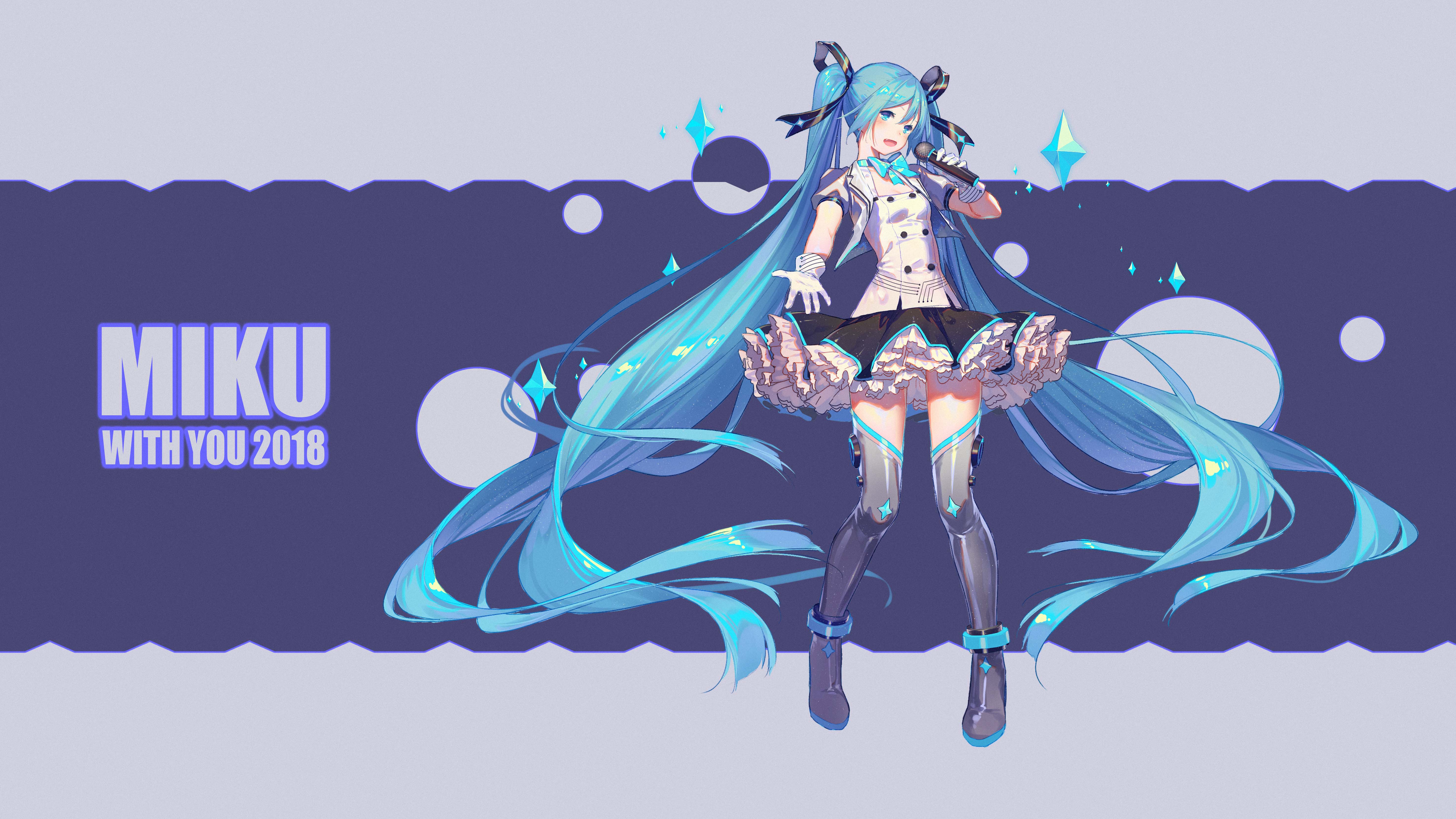 Download Hatsune Miku Anime Vocaloid 4k Ultra HD Wallpaper by TDA