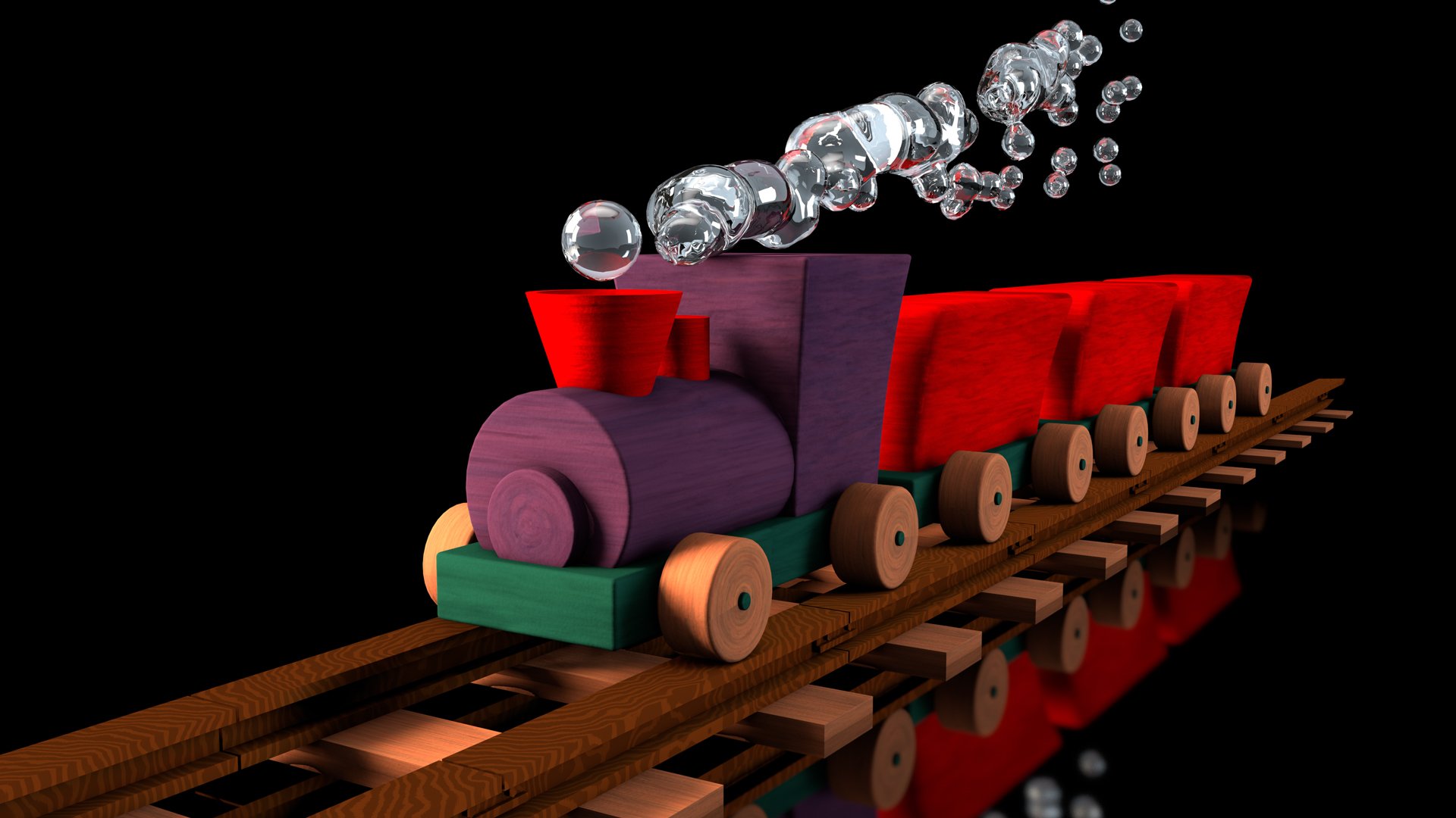 Download Artistic Train HD Wallpaper by Kurczak
