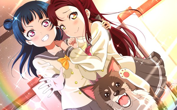 Anime Love Live! Sunshine!! Love Live! Yoshiko Tsushima Riko Sakurauchi HD Wallpaper | Background Image