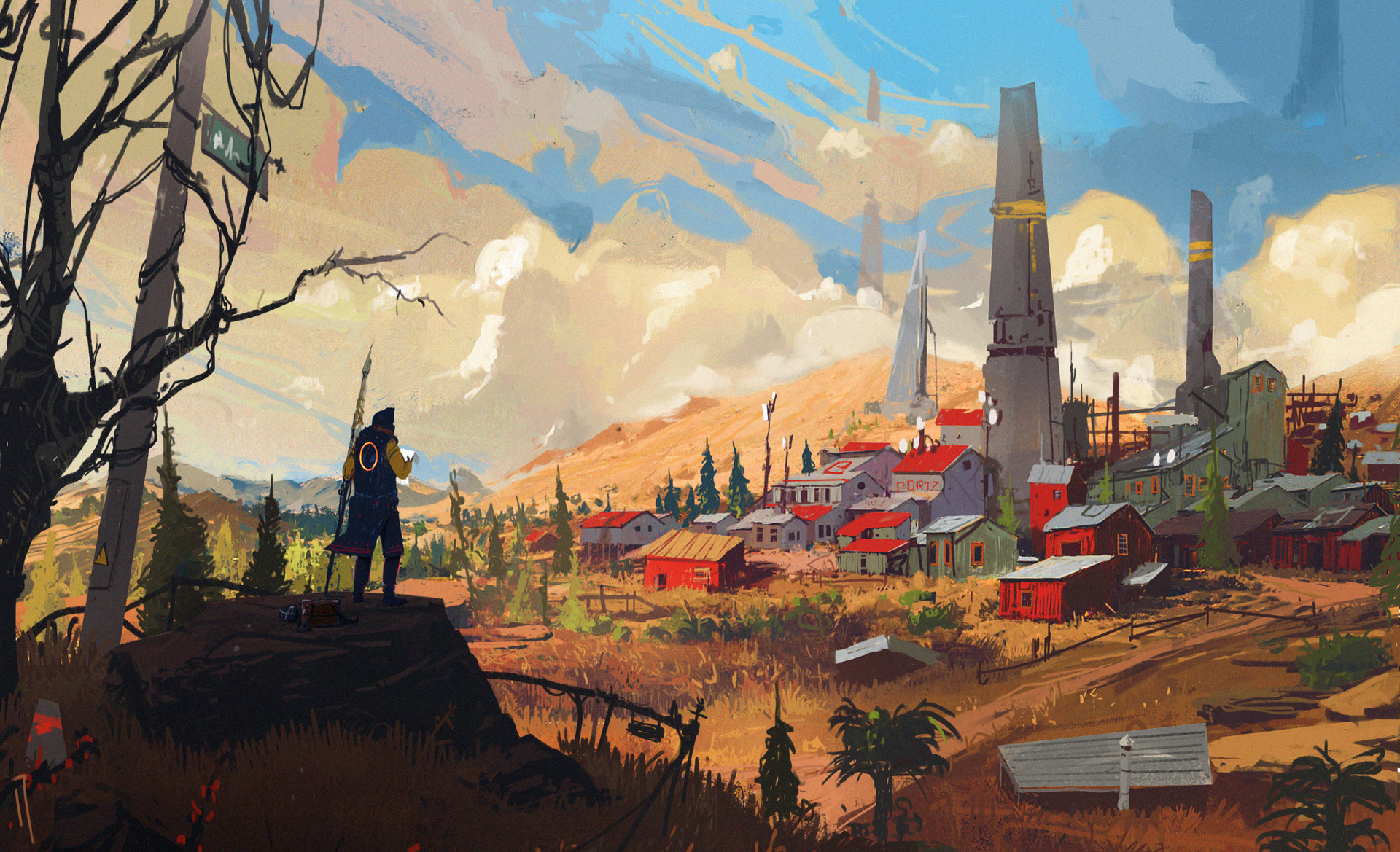 Download Fantasy City HD Wallpaper by Ismail Inceoglu