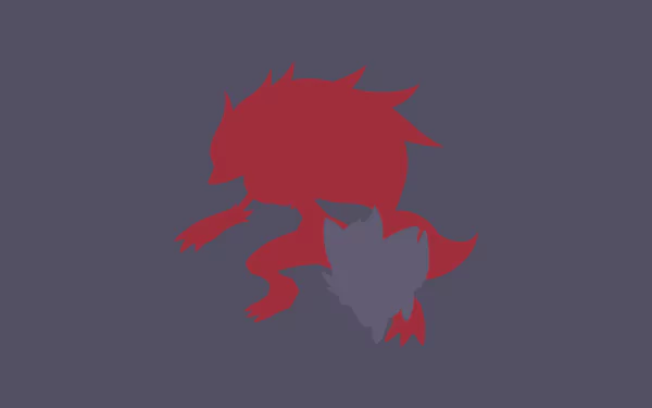 Silhouettes of Pokémon Zoroark and Zorua in a minimalist anime style, featured as a 4K Ultra HD PC desktop wallpaper background.