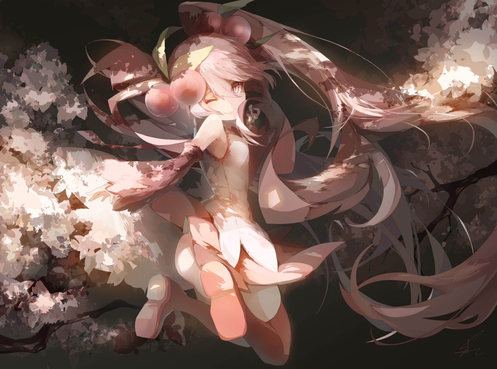 Download Sakura Miku Anime Vocaloid HD Wallpaper by Saihate