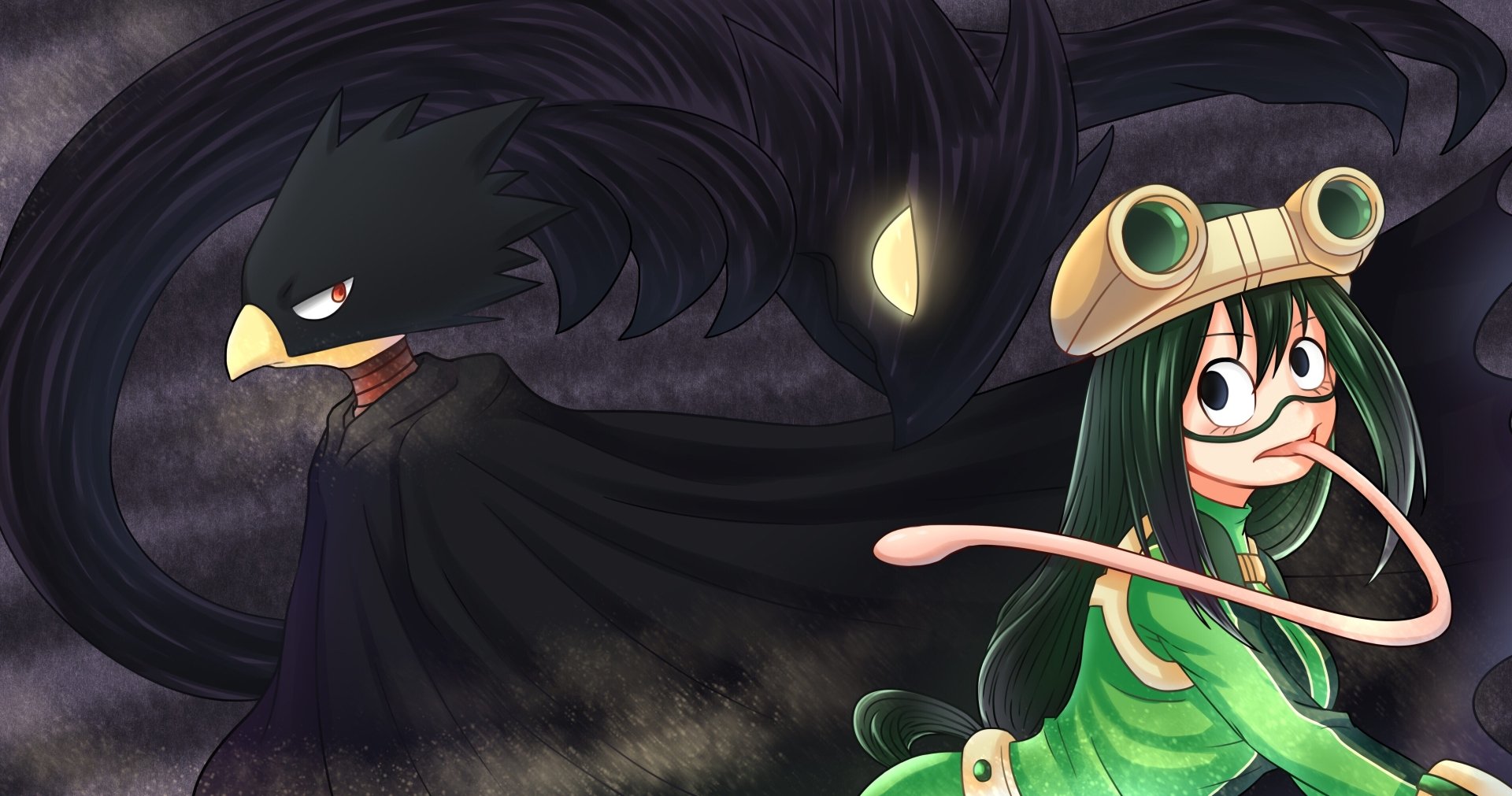 Download Tsuyu Asui Fumikage Tokoyami Anime My Hero Academia HD Wallpaper by PIAO