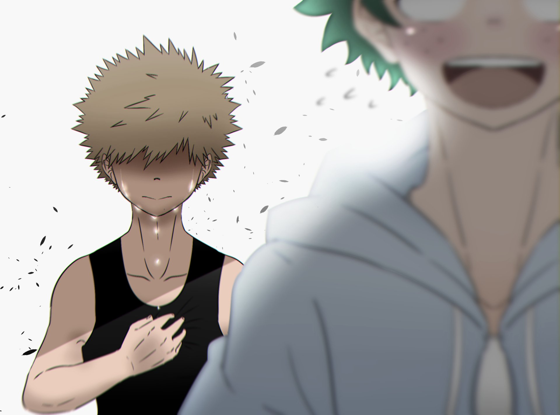 Download Katsuki Bakugou Izuku Midoriya Anime My Hero Academia HD Wallpaper by あねまる