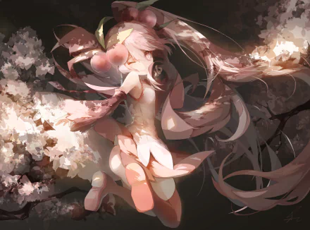 Sakura Miku Anime Vocaloid HD Desktop Wallpaper | Background Image
