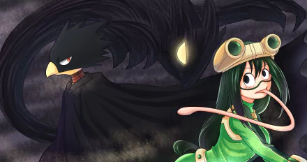 Tsuyu Asui Fumikage Tokoyami Anime My Hero Academia HD Desktop Wallpaper | Background Image