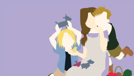 Trisha Elric Edward Elric Alphonse Elric Anime Fullmetal Alchemist HD Desktop Wallpaper | Background Image