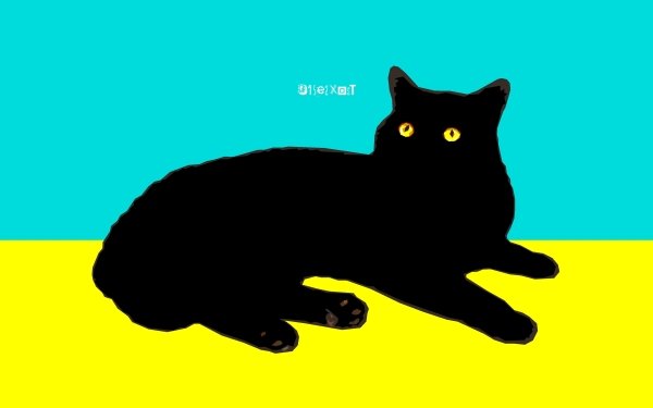 Animal Cat Cats Minimalist Simple Pet Vector Yellow HD Wallpaper | Background Image