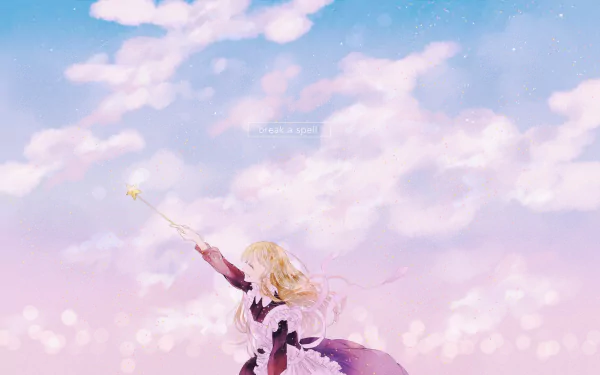 wand apron blonde long hair Anime Original HD Desktop Wallpaper | Background Image