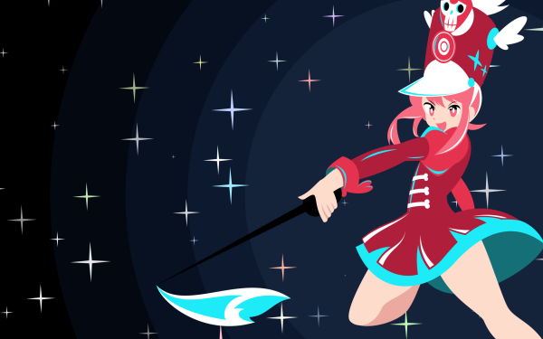 Anime Kill La Kill Nonon Jakuzure Hat Pink Hair Pink Eyes Dress Red Dress Minimalist HD Wallpaper | Background Image
