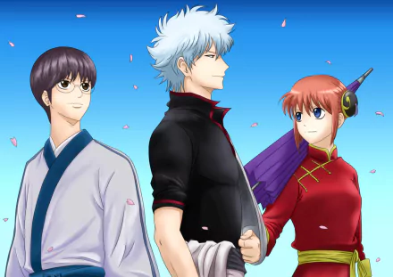 Shimura Shinpachi Kagura (Gintama) Gintoki Sakata Anime Gintama HD Desktop Wallpaper | Background Image