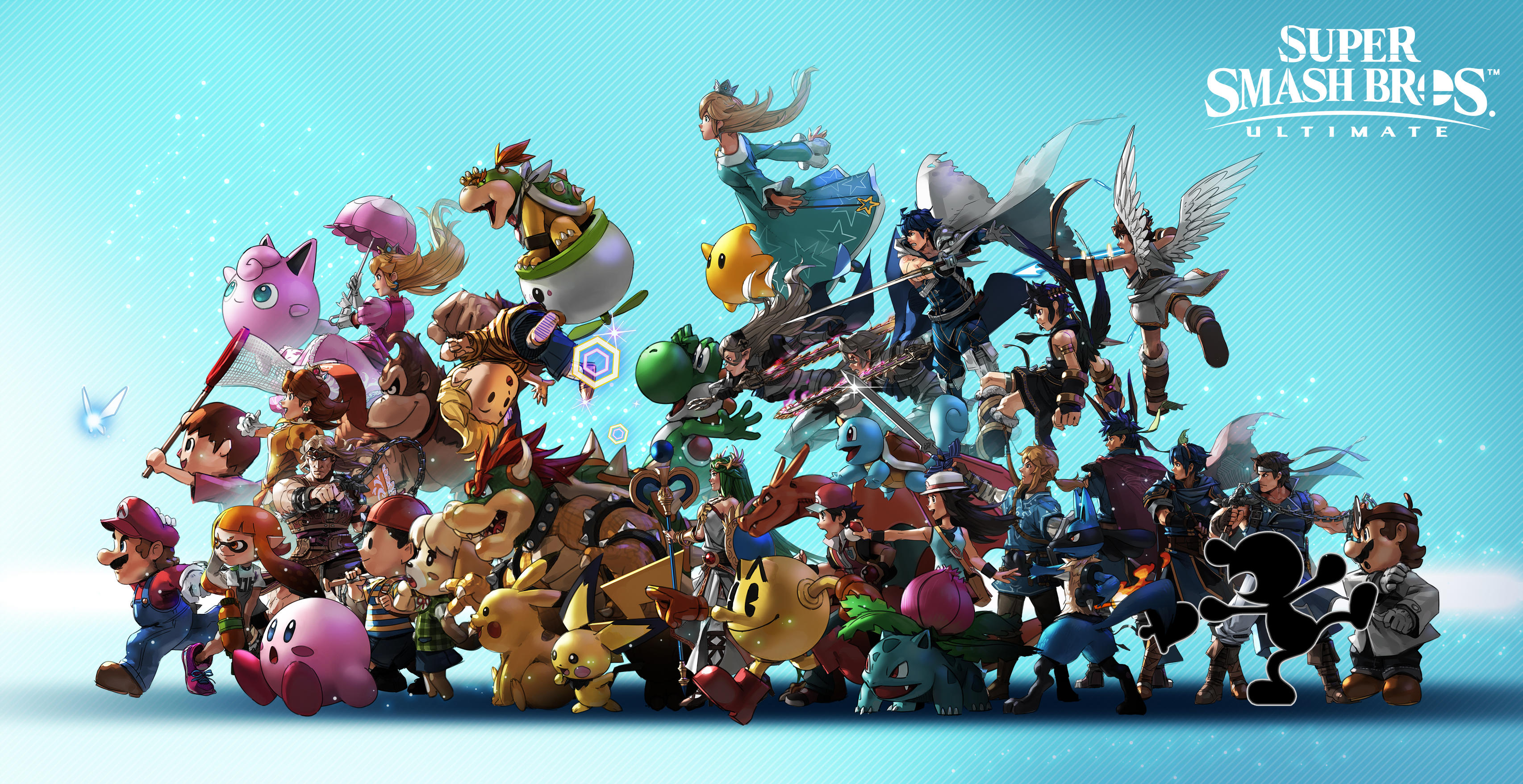 super smash bros 4 website wallpaper empty blue