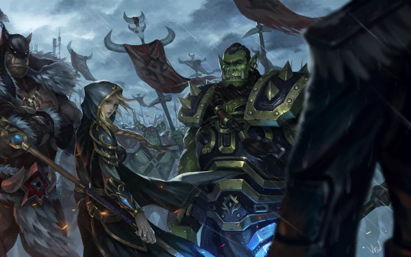banner warrior Rexxar (World Of Warcraft) Thrall (World Of Warcraft) Jaina Proudmoore orc video game World of Warcraft HD Desktop Wallpaper | Background Image