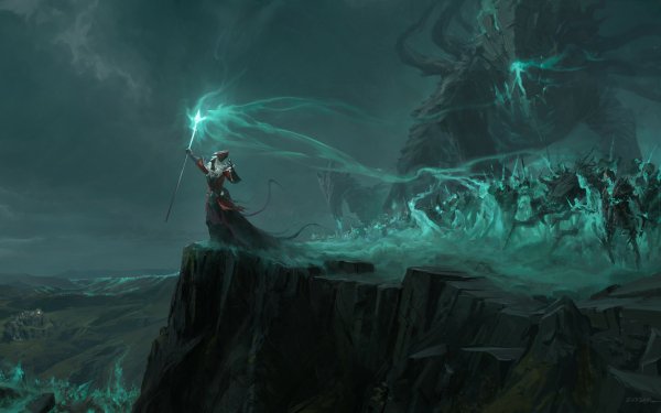 Dark Sorcerer Necromancer Undead Warrior HD Wallpaper | Background Image