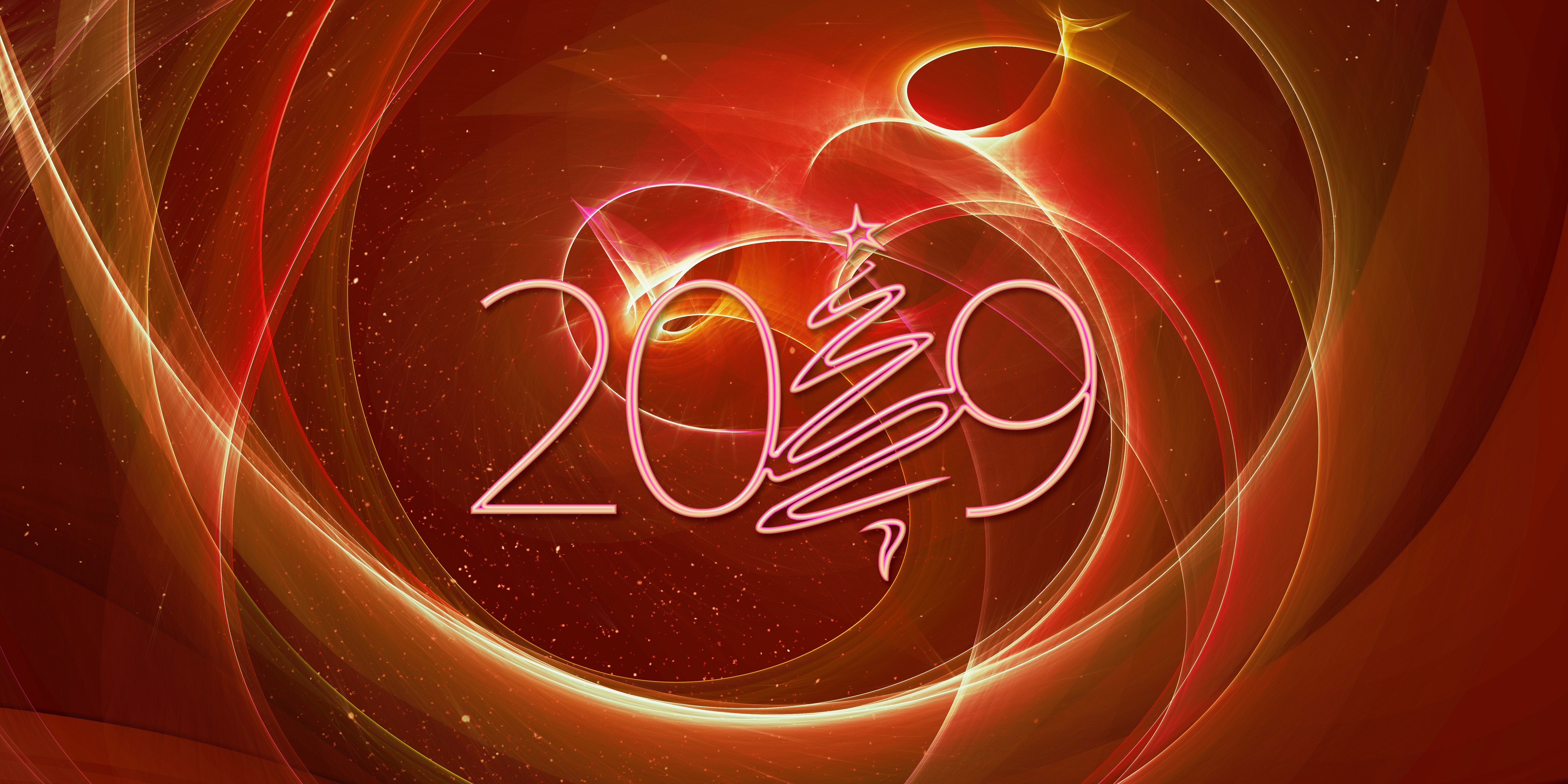 New Year 2019 4k Ultra HD Wallpaper | Background Image | 6000x3000