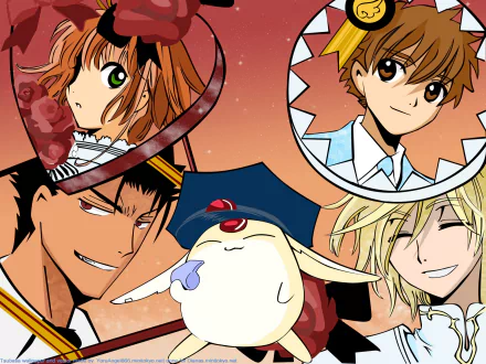Mokona Modoki Fai D. Flowright Kurogane (Tsubasa: Reservoir Chronicle) Sakura Kinomoto Anime Tsubasa: Reservoir Chronicle HD Desktop Wallpaper | Background Image