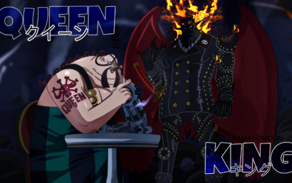 Anime One Piece Queen the Plague King the Wildfire HD Wallpaper | Background Image