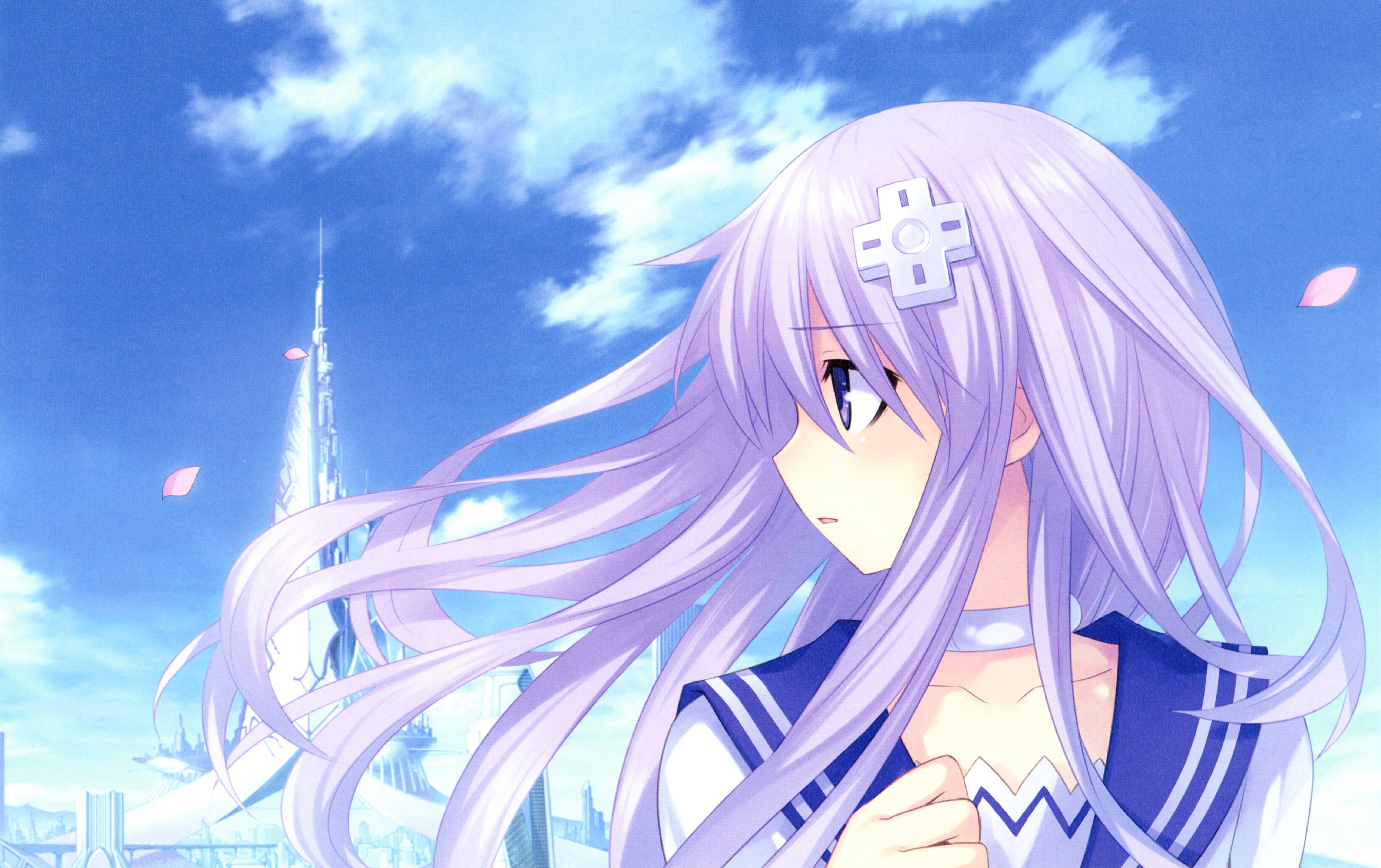 Neptune & Nepgear, neptune, blush, game, hairpin, rebirth, one piece,  playstation, HD wallpaper