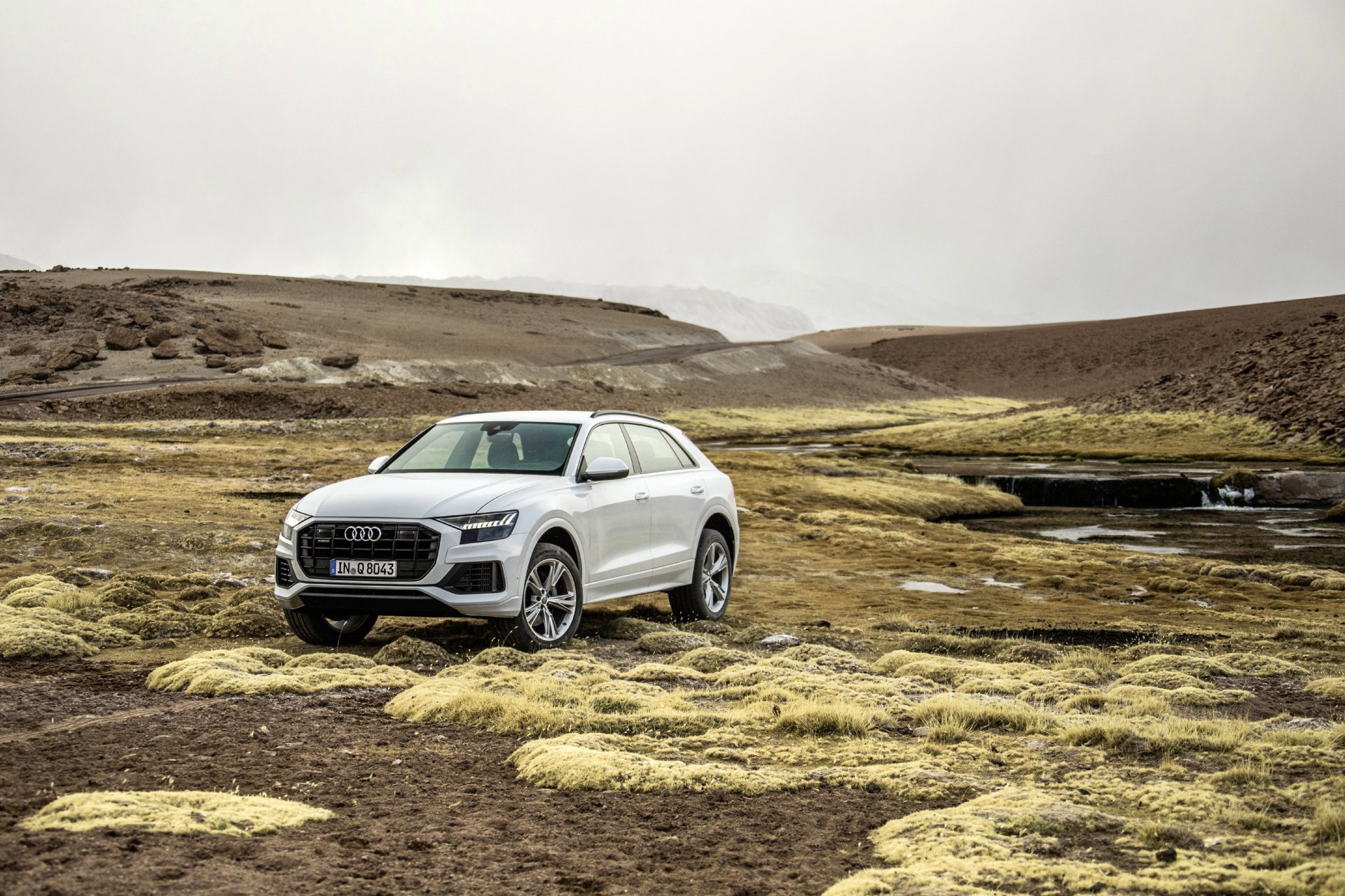 Download SUV White Car Car Audi Vehicle Audi Q8 HD Wallpaper