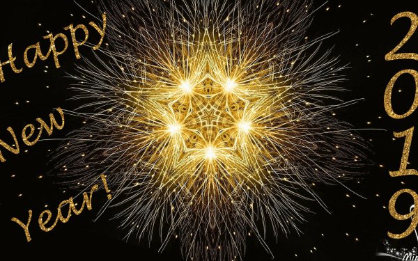 Holiday New Year 2019 Glitter Black Star Light HD Wallpaper | Background Image