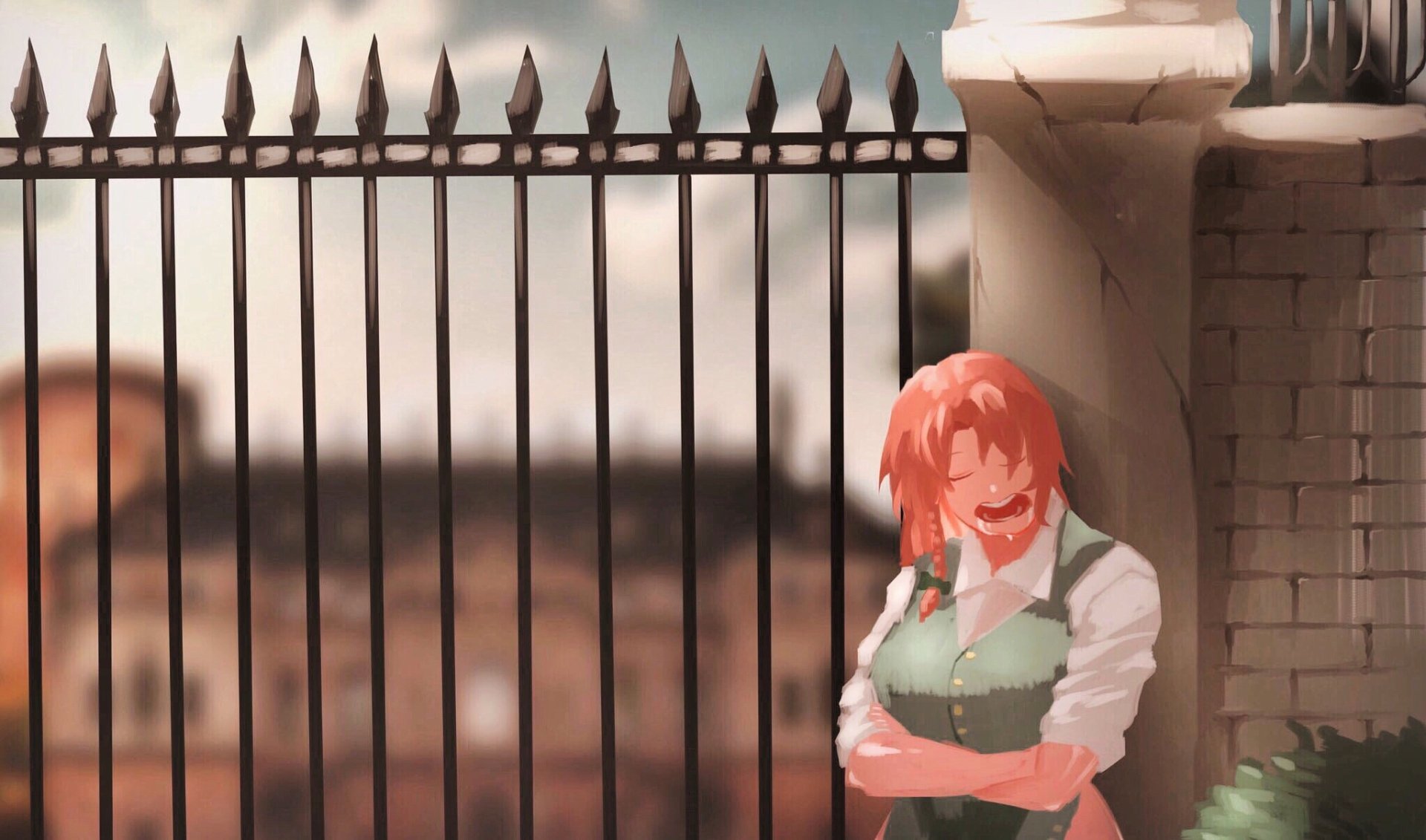 Download Hong Meiling Anime Touhou HD Wallpaper by IO