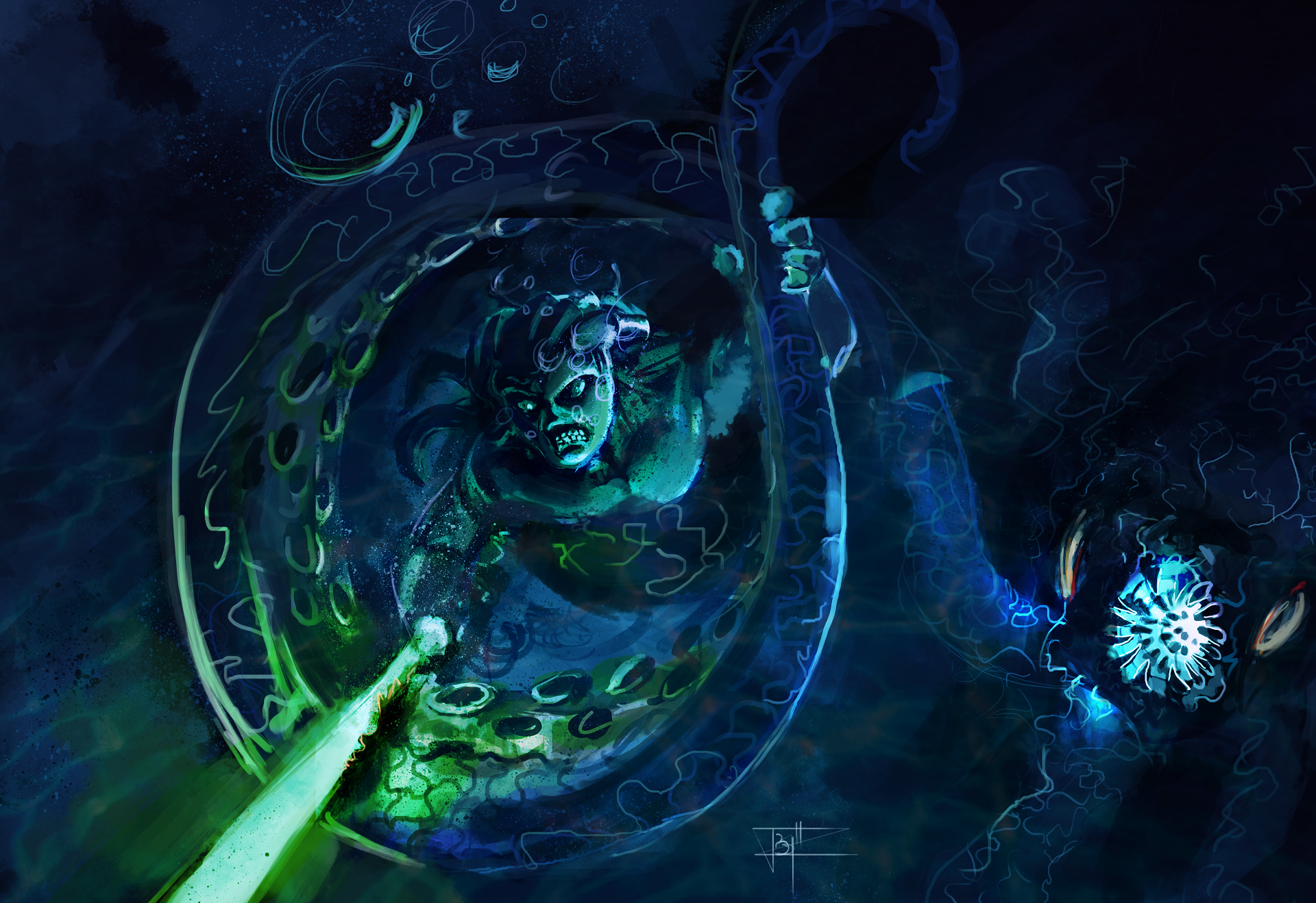 Download Kit Fisto Sci Fi Star Wars HD Wallpaper by Baldraven