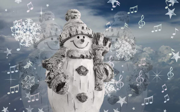 decoration artistic snowman HD Desktop Wallpaper | Background Image