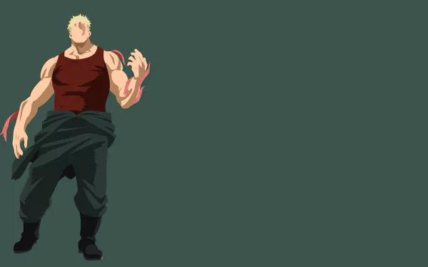 minimalist Muscular (Boku No Hero Academia) Anime My Hero Academia minimalist anime HD Desktop Wallpaper | Background Image