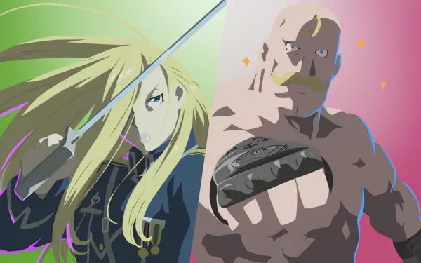 Olivier Mira Armstrong Alex Louis Armstrong Anime Fullmetal Alchemist HD Desktop Wallpaper | Background Image