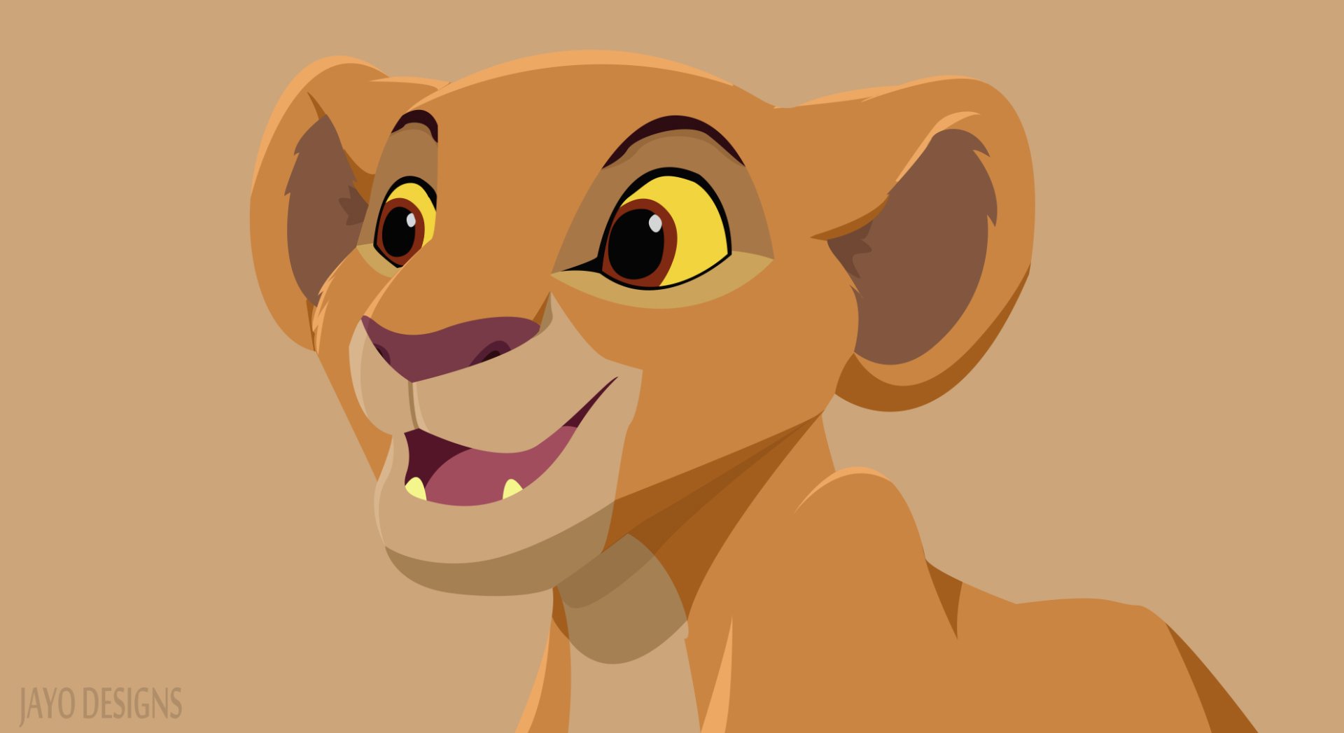 SIMBA minimalist by MinimalistWallpaper