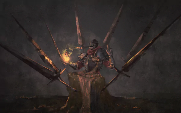 sword warrior video game Dark Souls dark sword HD Desktop Wallpaper | Background Image