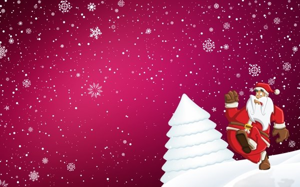 Holiday Christmas Santa Santa Hat Beard Snowflake HD Wallpaper | Background Image