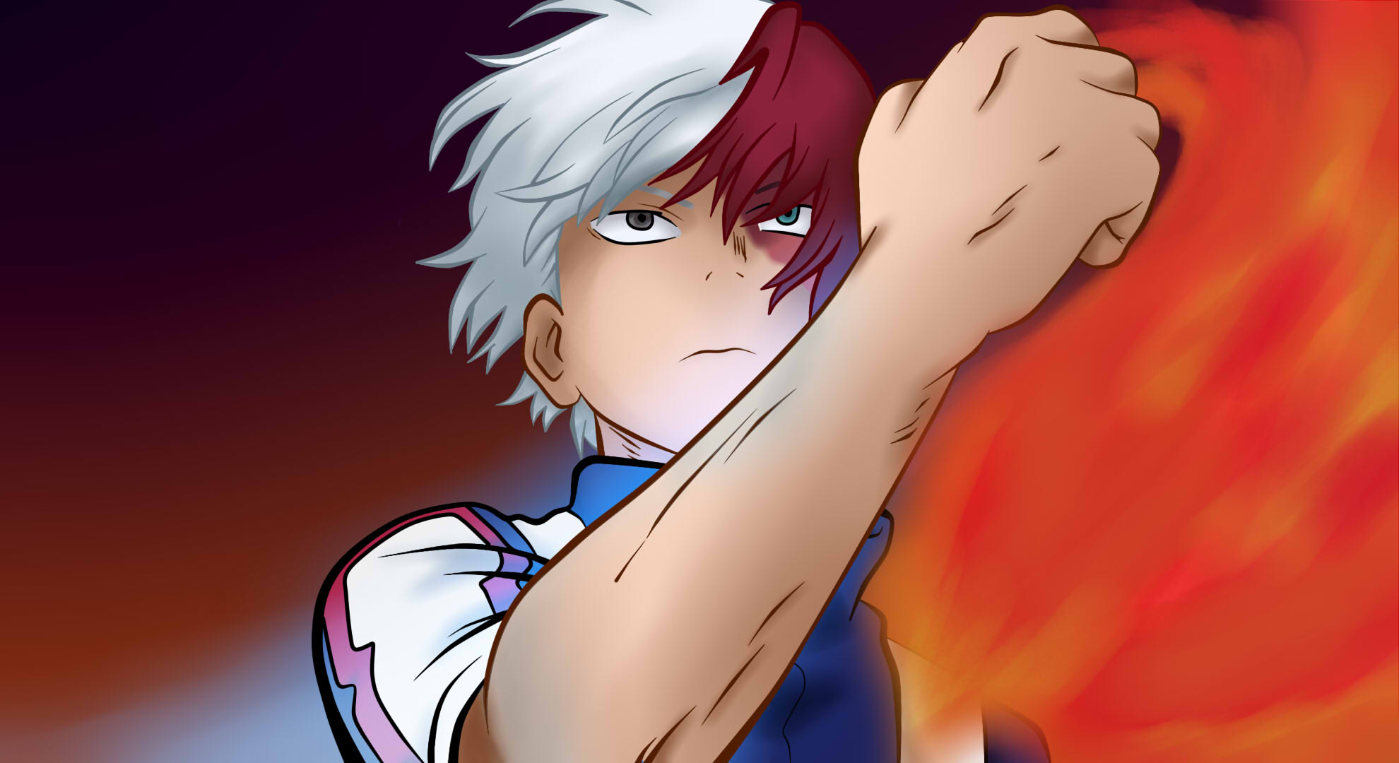 Download Shoto Todoroki Anime My Hero Academia Hd Wallpaper By Matt 0082