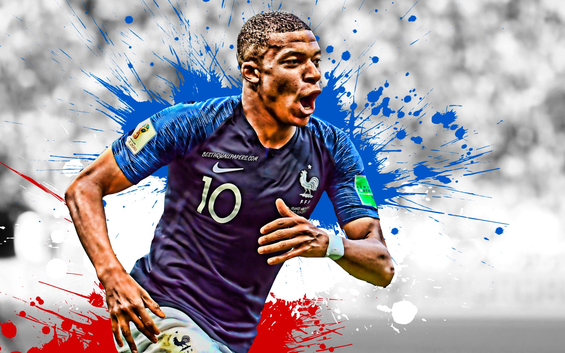 Download French Soccer Kylian Mbappé Sports 4k Ultra HD Wallpaper