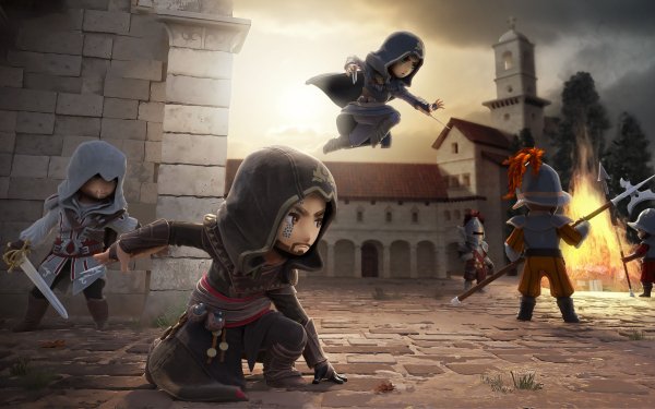 Video Game Assassin's Creed Chibi HD Wallpaper | Background Image
