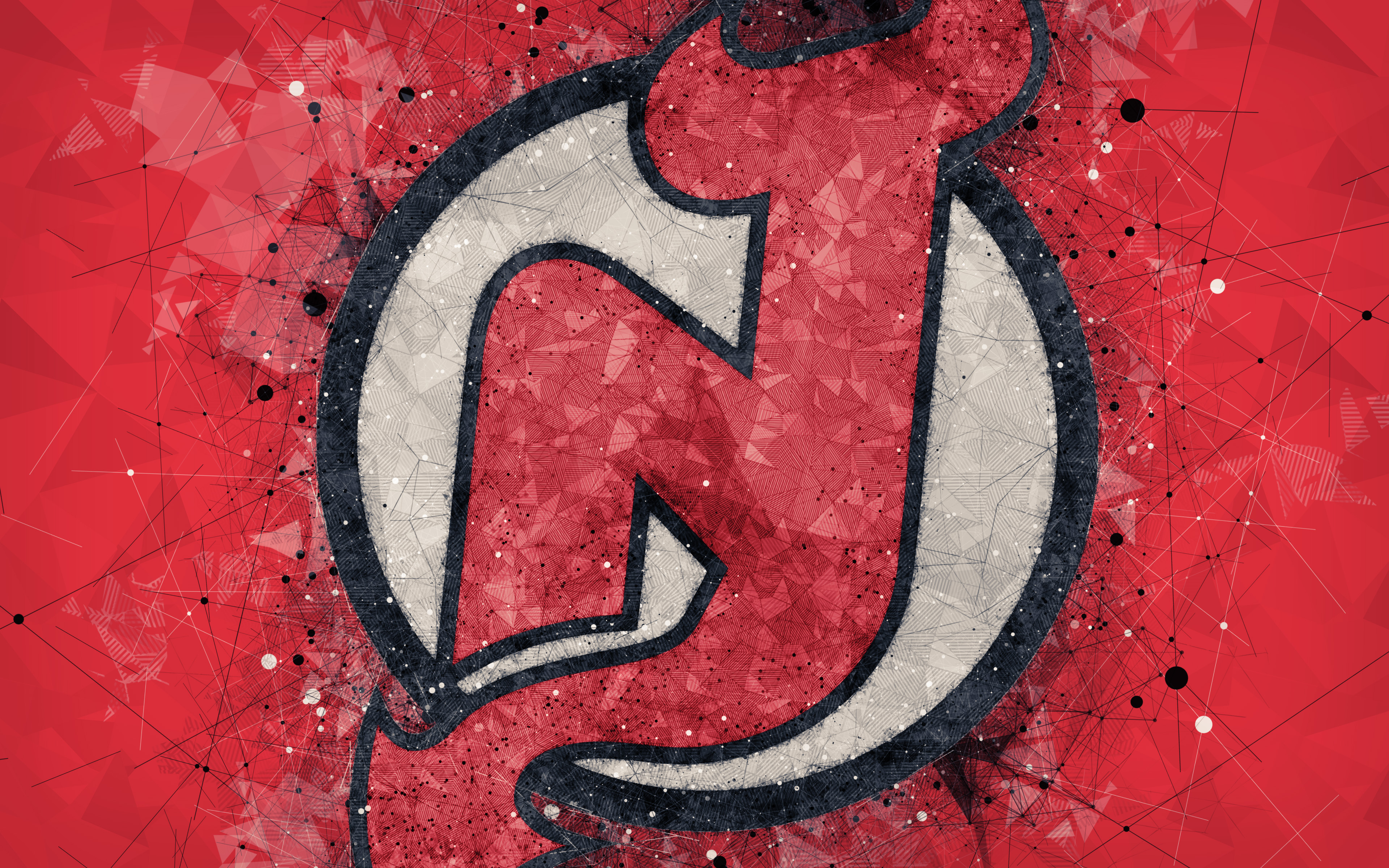 Download wallpapers New Jersey Devils, 4k, American hockey club