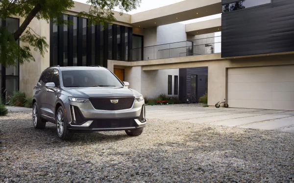 SUV silver car car Cadillac vehicle Cadillac XT6 HD Desktop Wallpaper | Background Image
