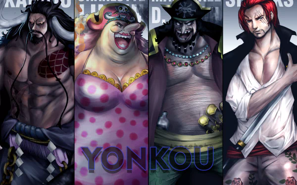 Yonko (One Piece) Shanks (One Piece) Marshall D. Teach Charlotte Linlin Kaido (One Piece) Anime One Piece HD Desktop Wallpaper | Background Image