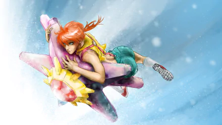 Starmie (Pokémon) Misty (Pokémon) Anime Pokemon HD Desktop Wallpaper | Background Image