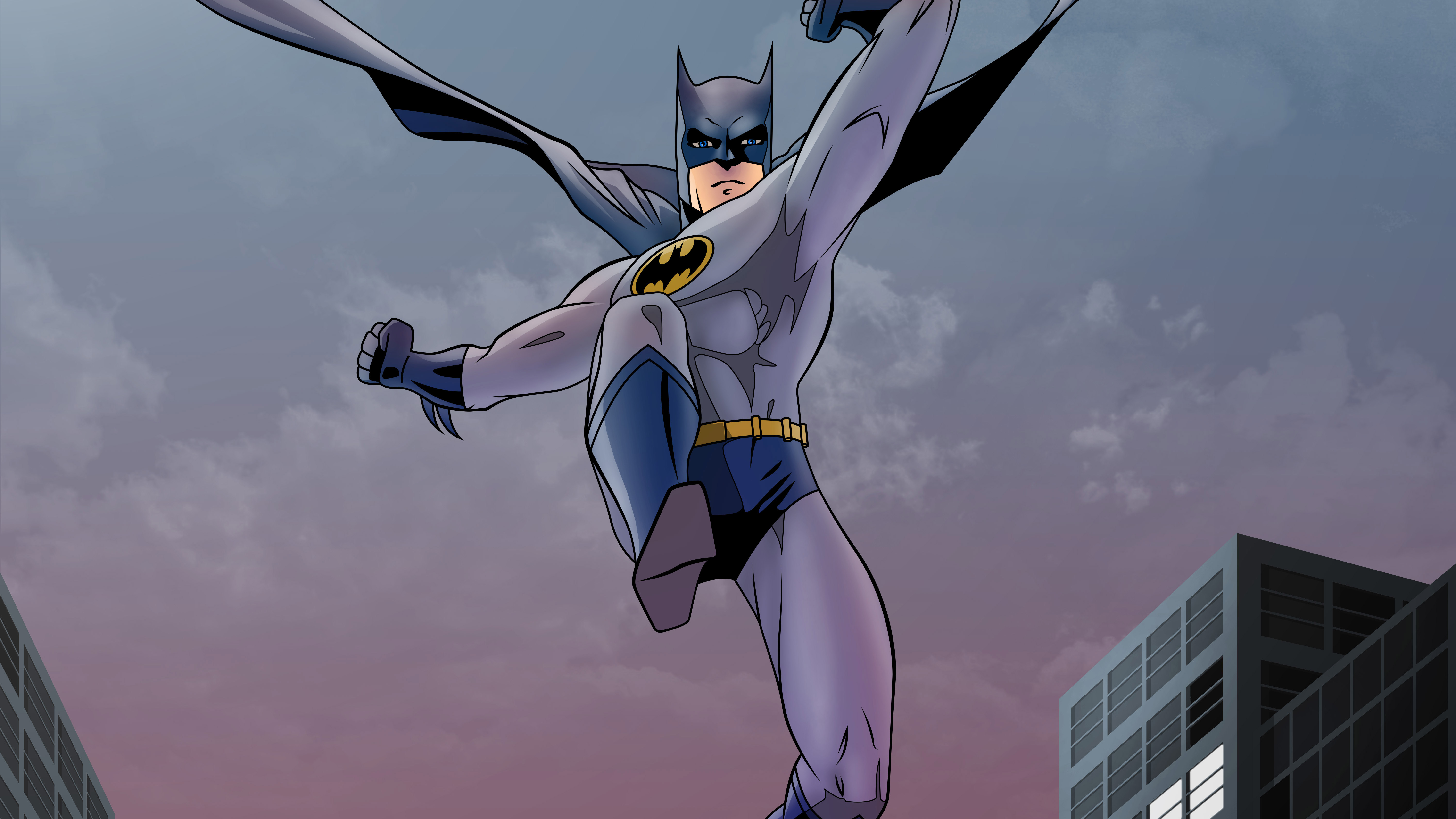 cartoon batman flying