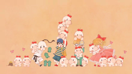 Paula (EarthBound) Mr. Saturn (EarthBound) Ness (EarthBound) video game Earthbound HD Desktop Wallpaper | Background Image
