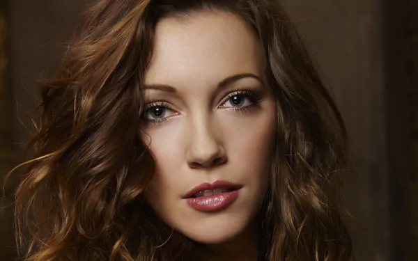 brunette stare face American actress Celebrity Katie Cassidy HD Desktop Wallpaper | Background Image