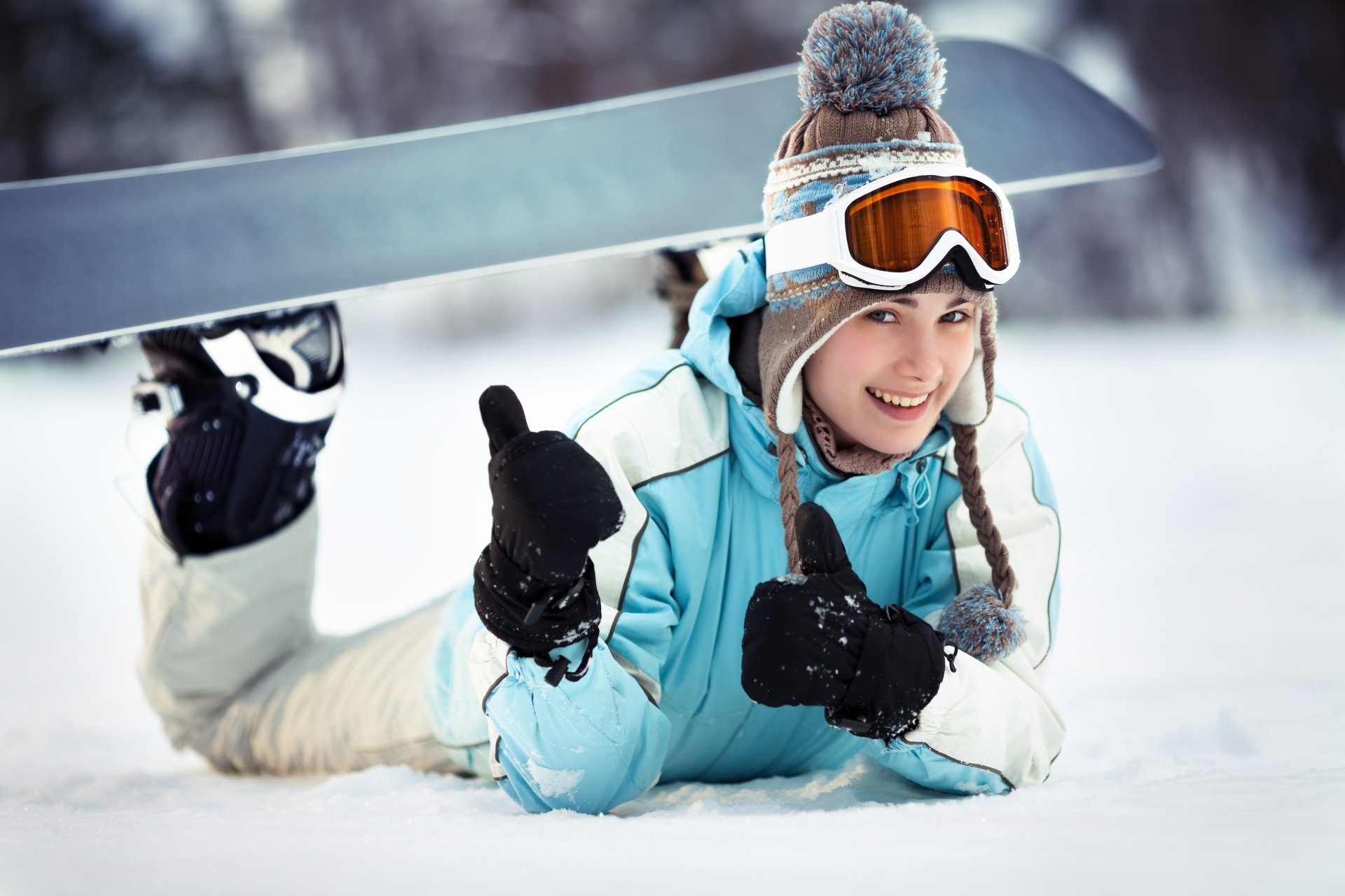 Download Hat Winter Smile Snowboarding Sports HD Wallpaper