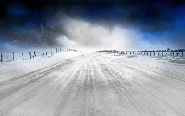 Man Made Road Winter HD Wallpaper | Background Image
